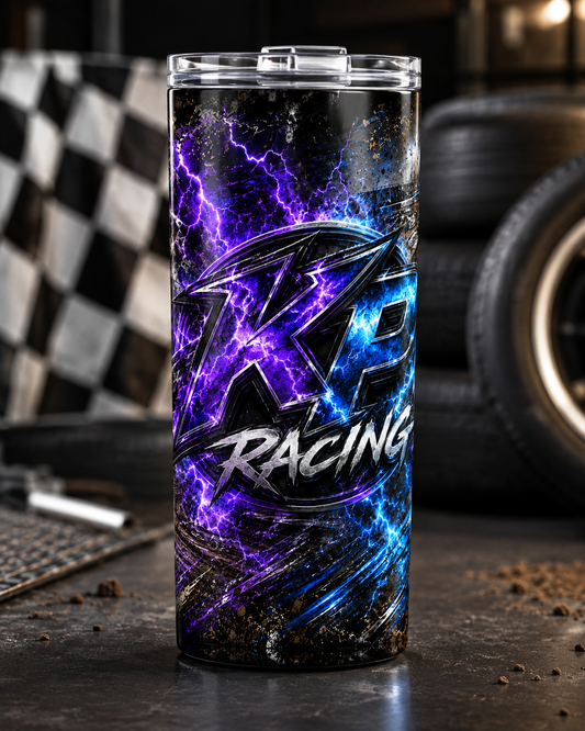 KP Racing Electric Storm 20 oz Skinny Tumbler