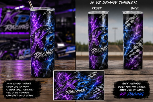 KP Racing Electric Storm 20 oz Skinny Tumbler