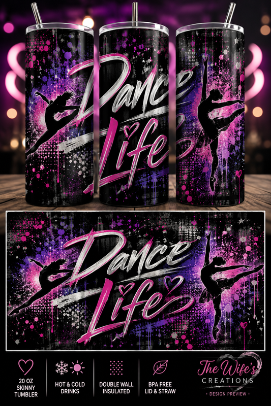 Dance Life 20 oz Skinny Tumbler