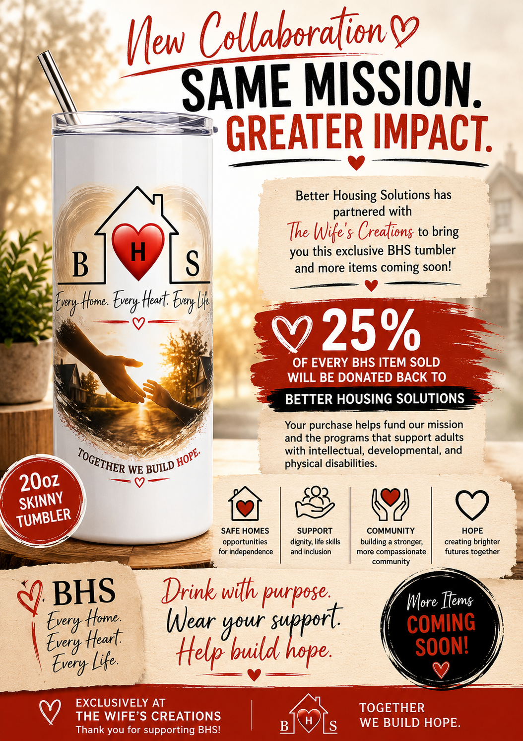 BETTER HOUSING SOLUTIONS 20 oz TUMBLERS