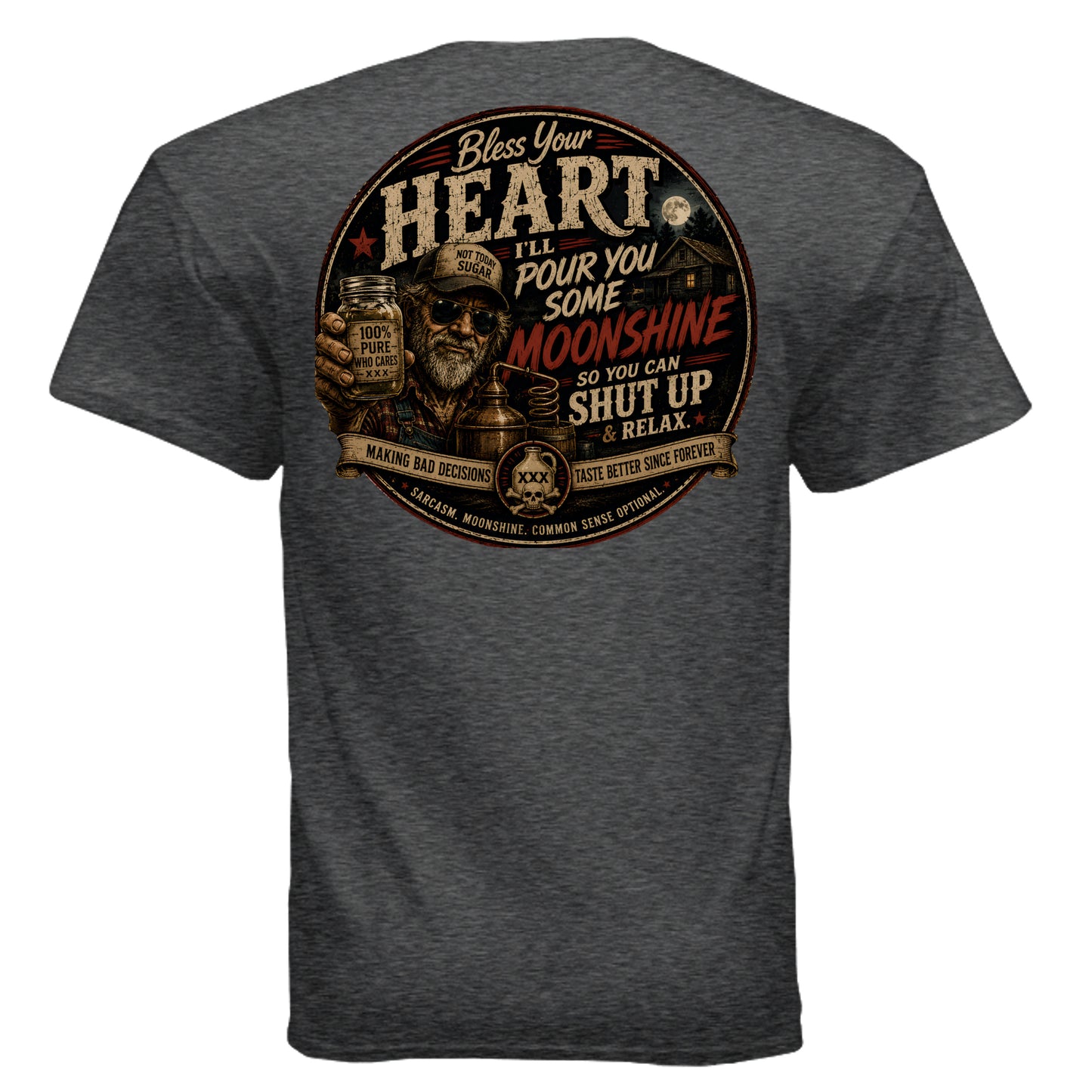 DARK HEATHER - G500 - BACK